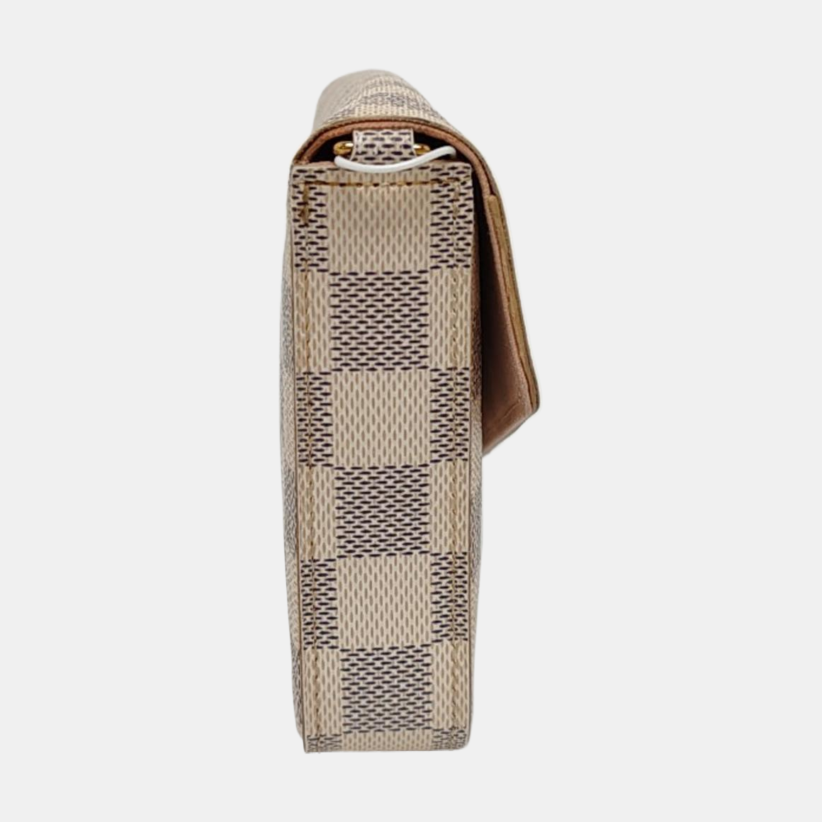 Authenticated pre-owned  FÉLICIE Damier Azur Coated Canvas White - Crossbody Bag at Looply