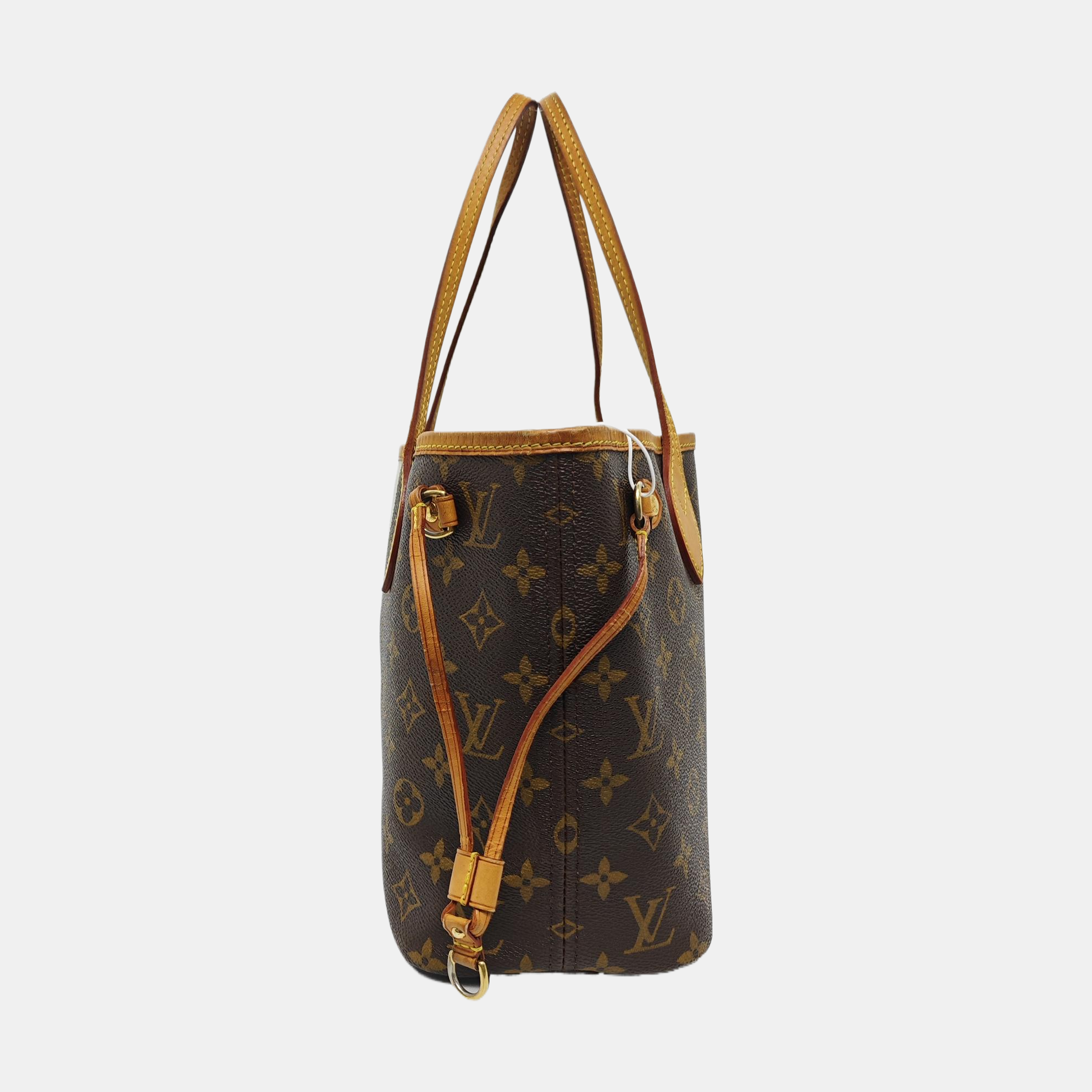 NEVERFULL PM Monogram Coated Canvas Brown