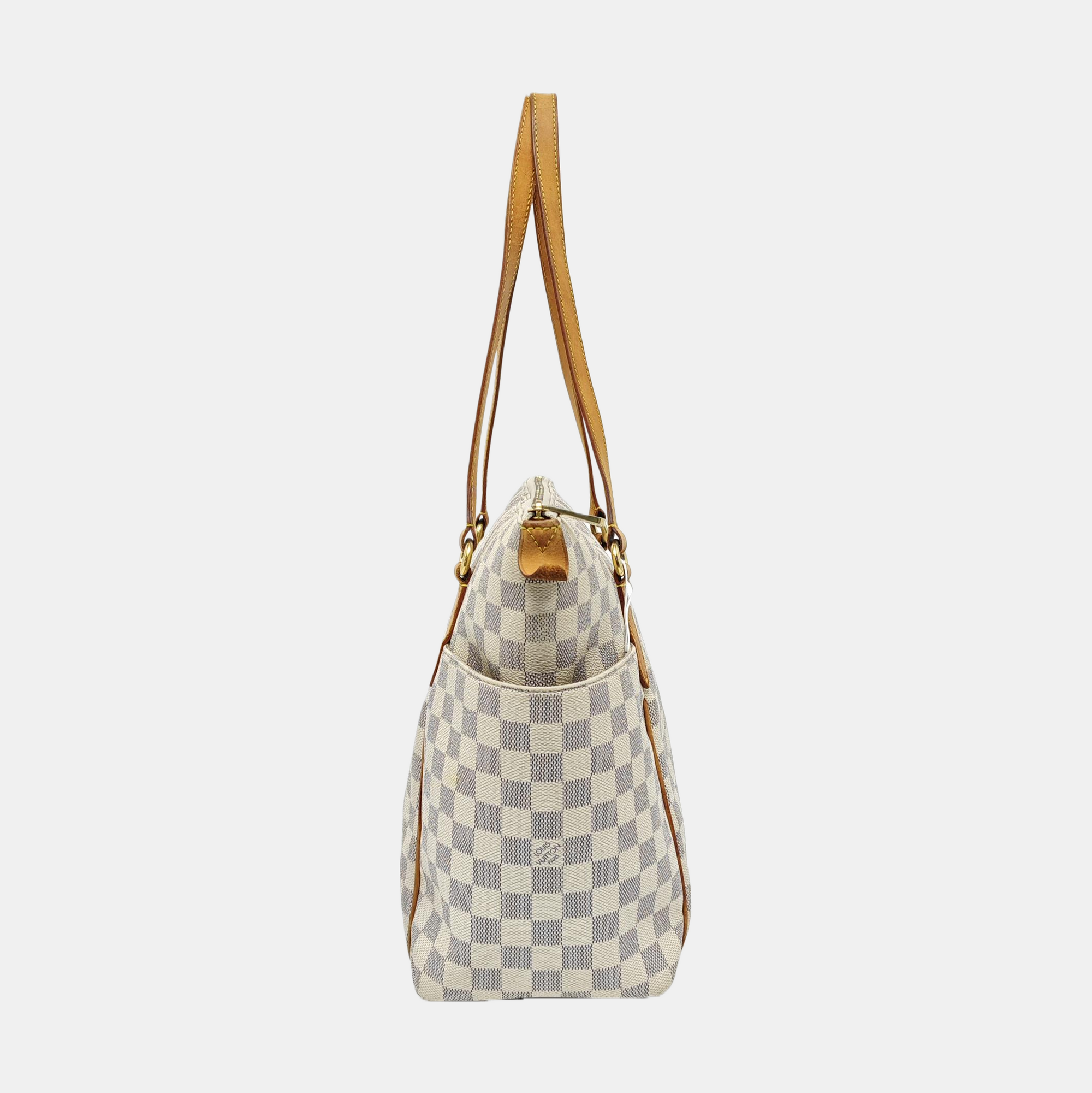 TOTALLY MM Damier Azur Coated Canvas White