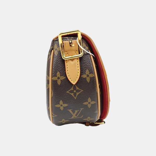 TAMBOURINE Monogram Coated Canvas Brown