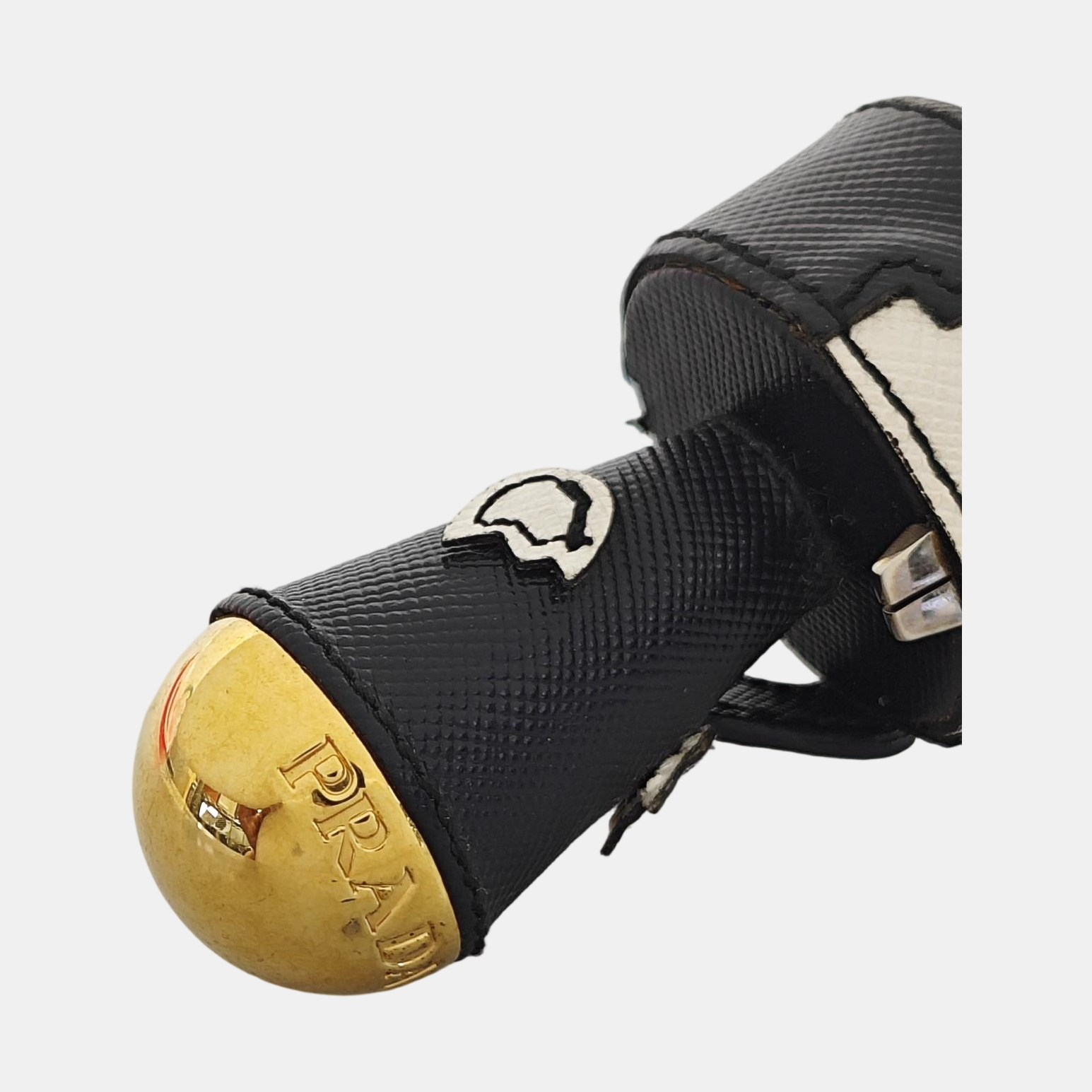 Leather Bag Charm Black