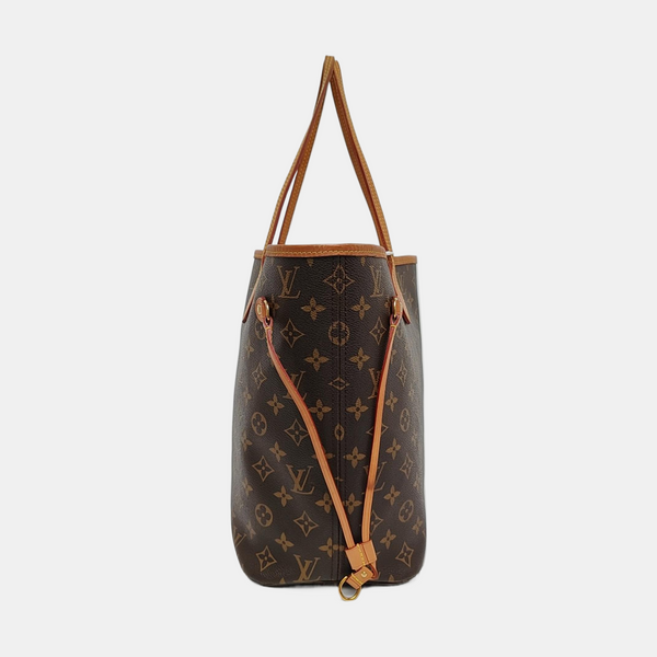 NEVERFULL MM Monogram Coated Canvas Brown