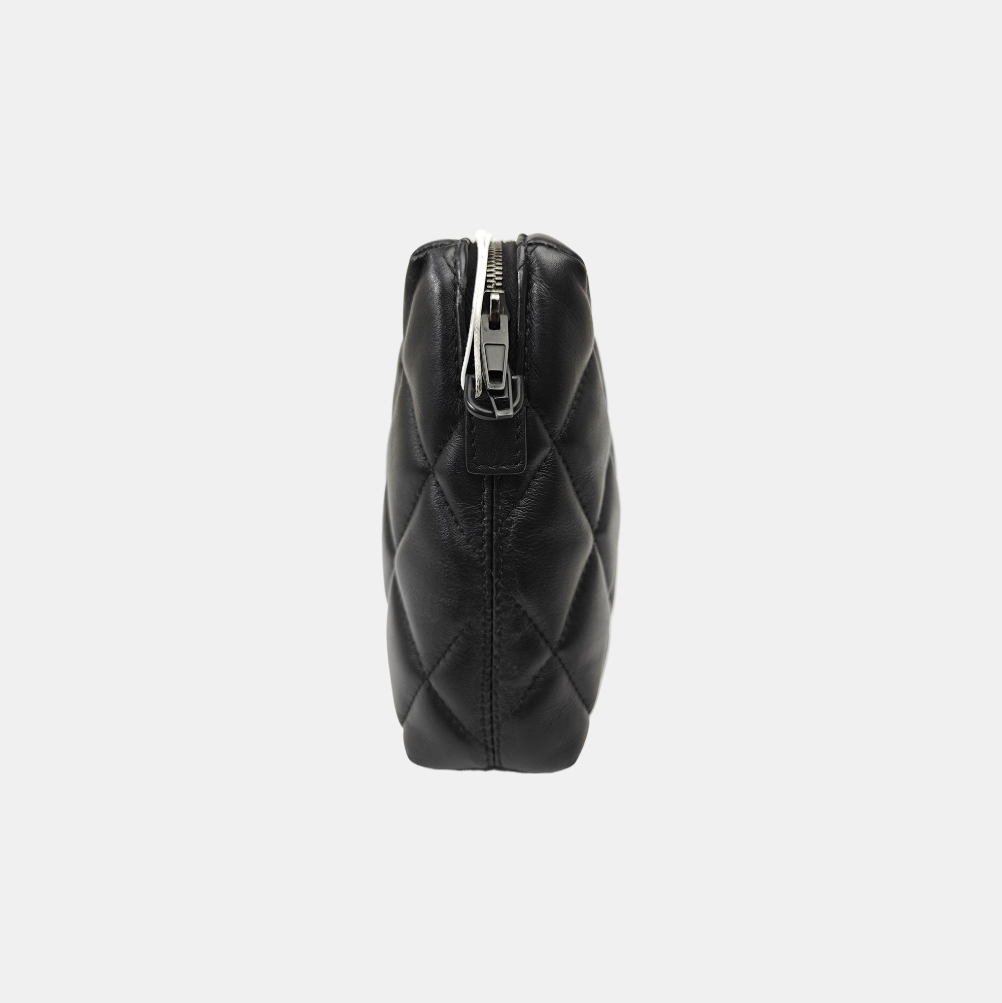 B. Quilted Calfskin Black