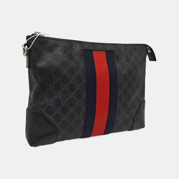 Ophidia Medium Monogram Coated Canvas Gray