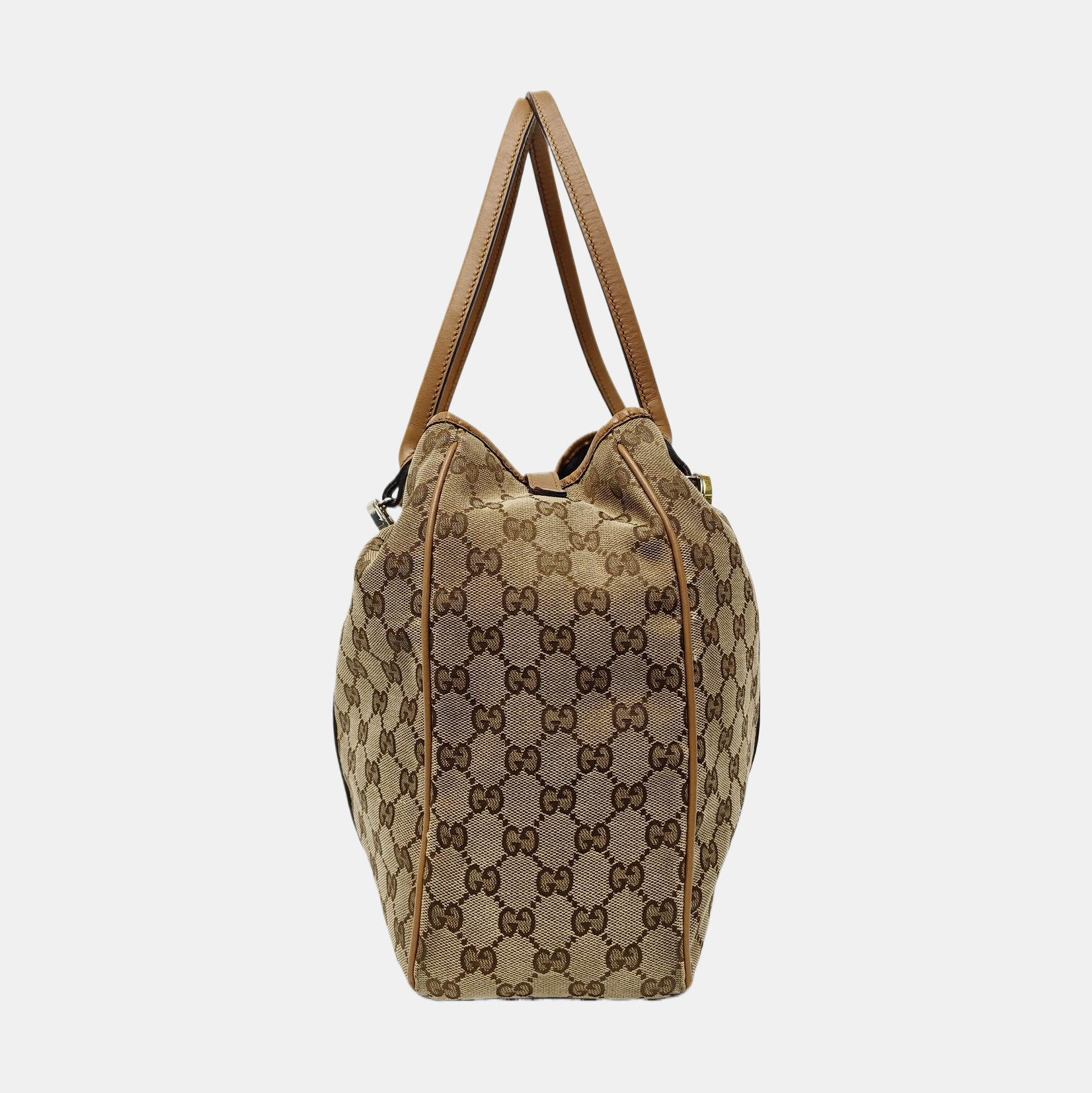 Monogram Canvas Tote Bag Beige