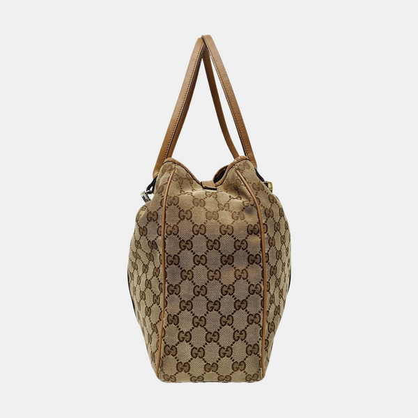 Monogram Canvas Tote Bag Beige