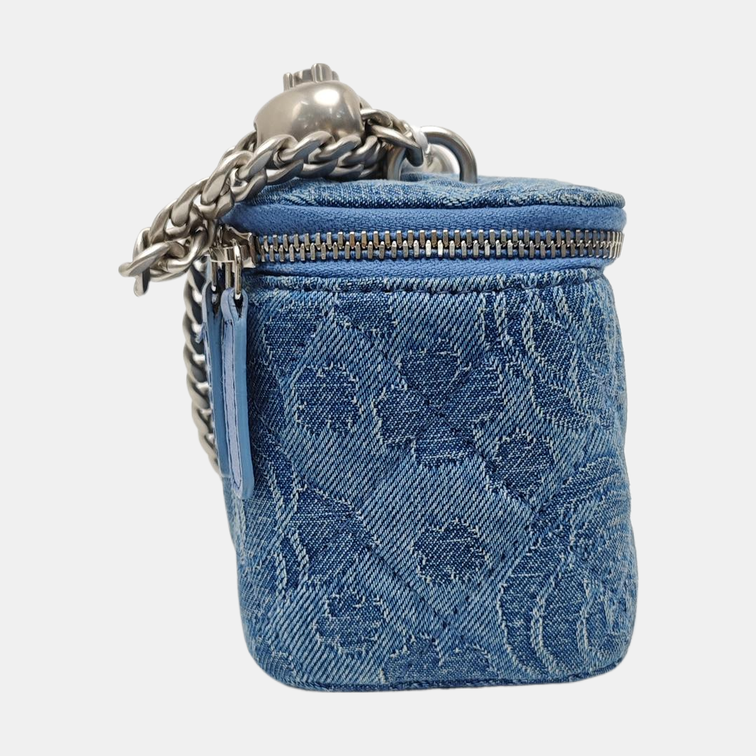 Denim Shoulder Bag Small Blue