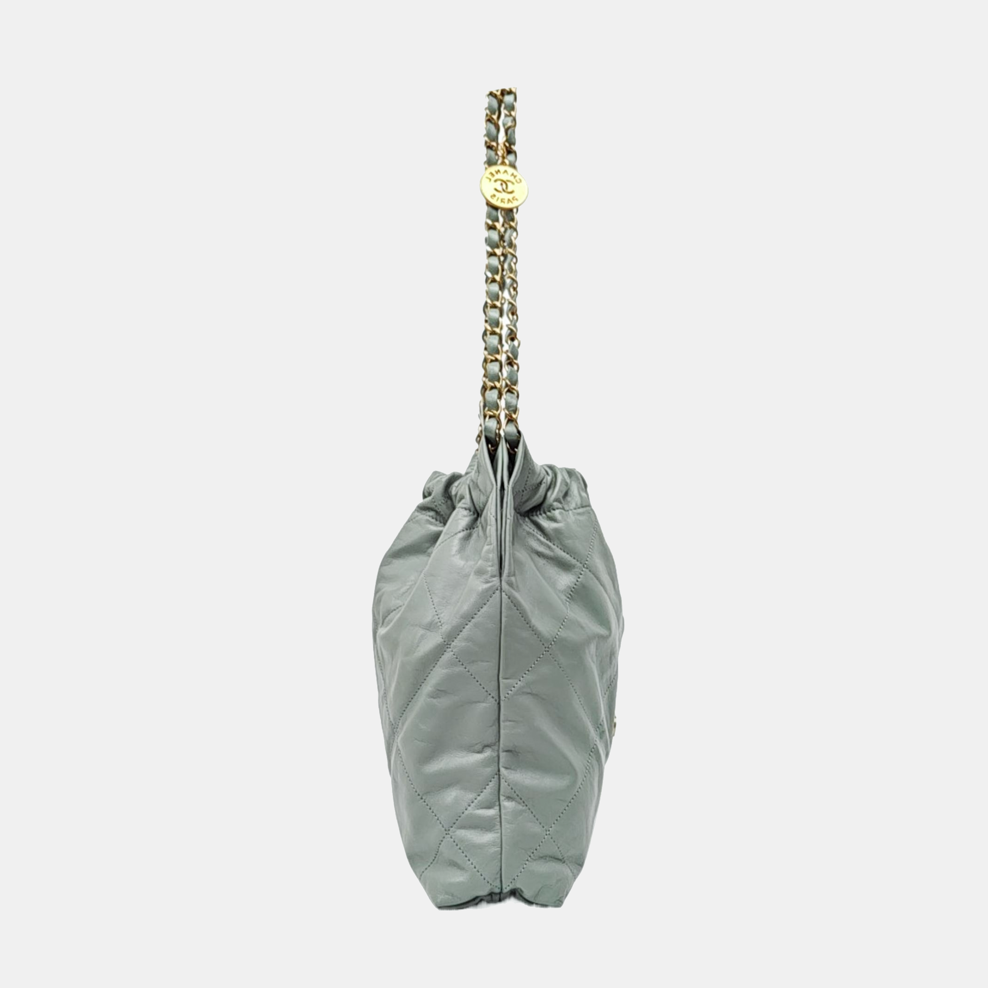 CHANEL 22 Small Quilted Calfskin Green