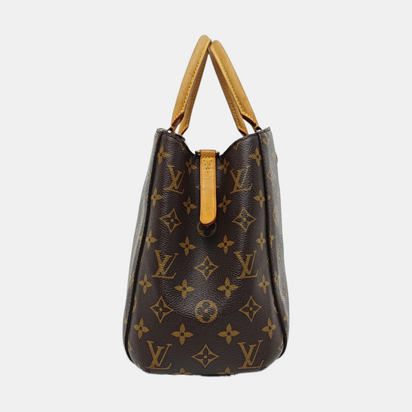 MONTAIGNE GM Monogram Coated Canvas Brown