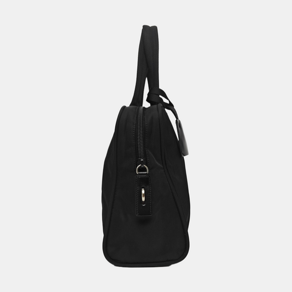 Nylon Top Handle Bag Black