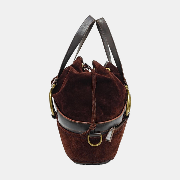 Calfskin Top Handle Bag Brown