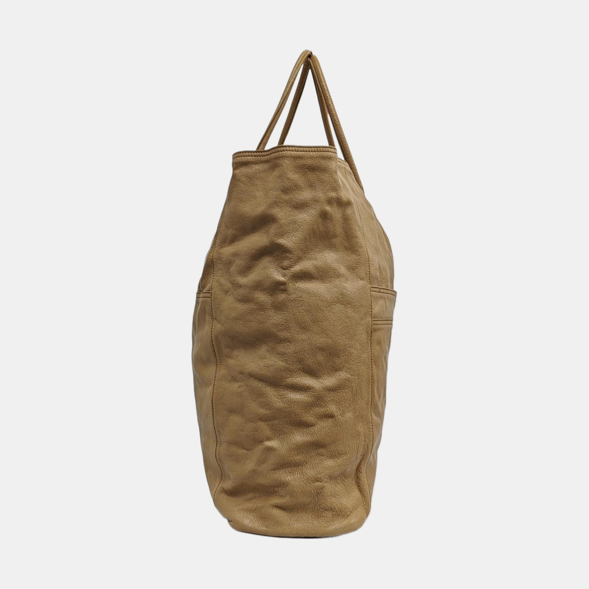 Leather Shoulder Bag Beige