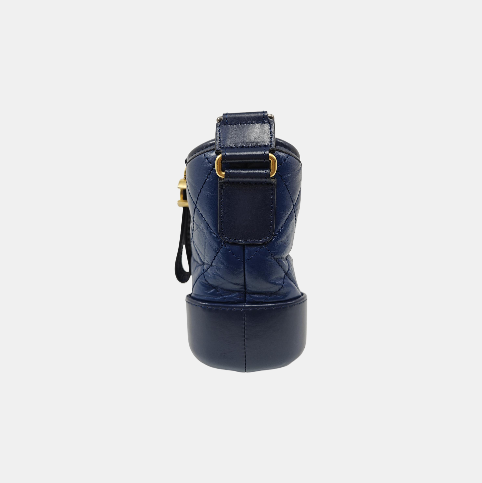 GABRIELLE Small Quilted Calfskin Blue