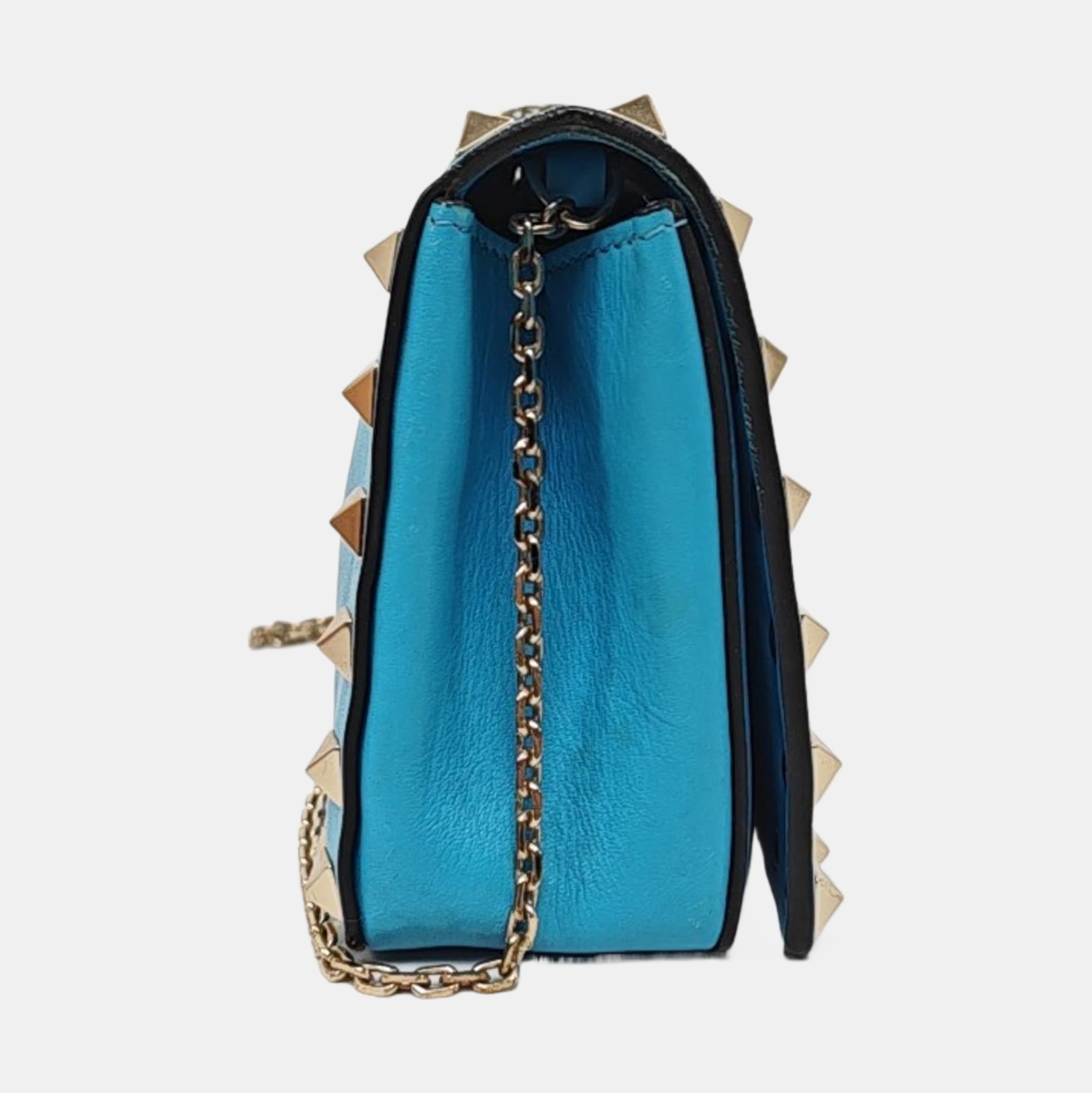 Rockstud Calfskin Blue