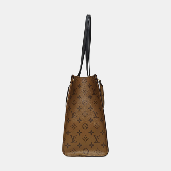 ONTHEGO MM Monogram Coated Canvas Brown