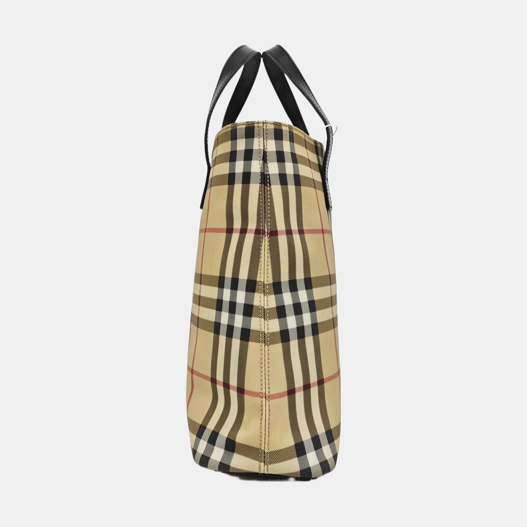 Coated Canvas Tote Bag Beige