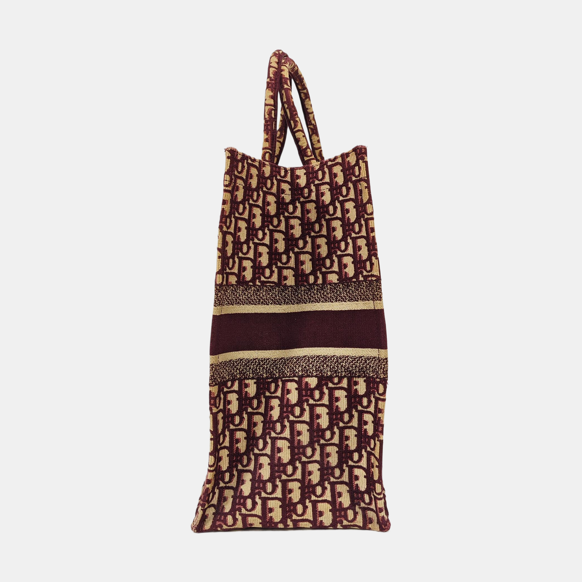 Book Tote Large Oblique Canvas Red
