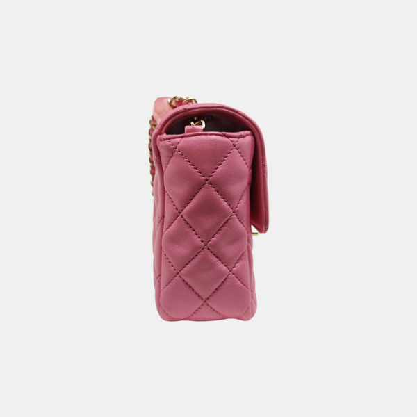 CLASSIC FLAP Mini Quilted Lambskin Pink