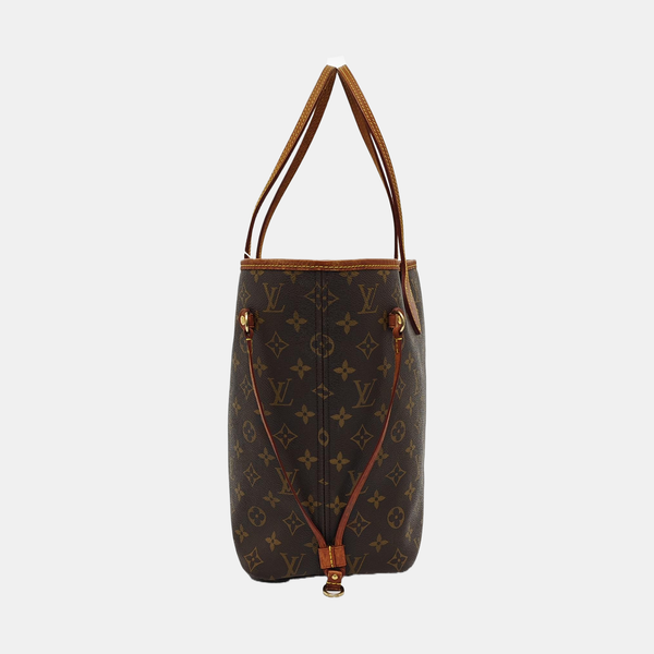 NEVERFULL MM Monogram Coated Canvas Brown