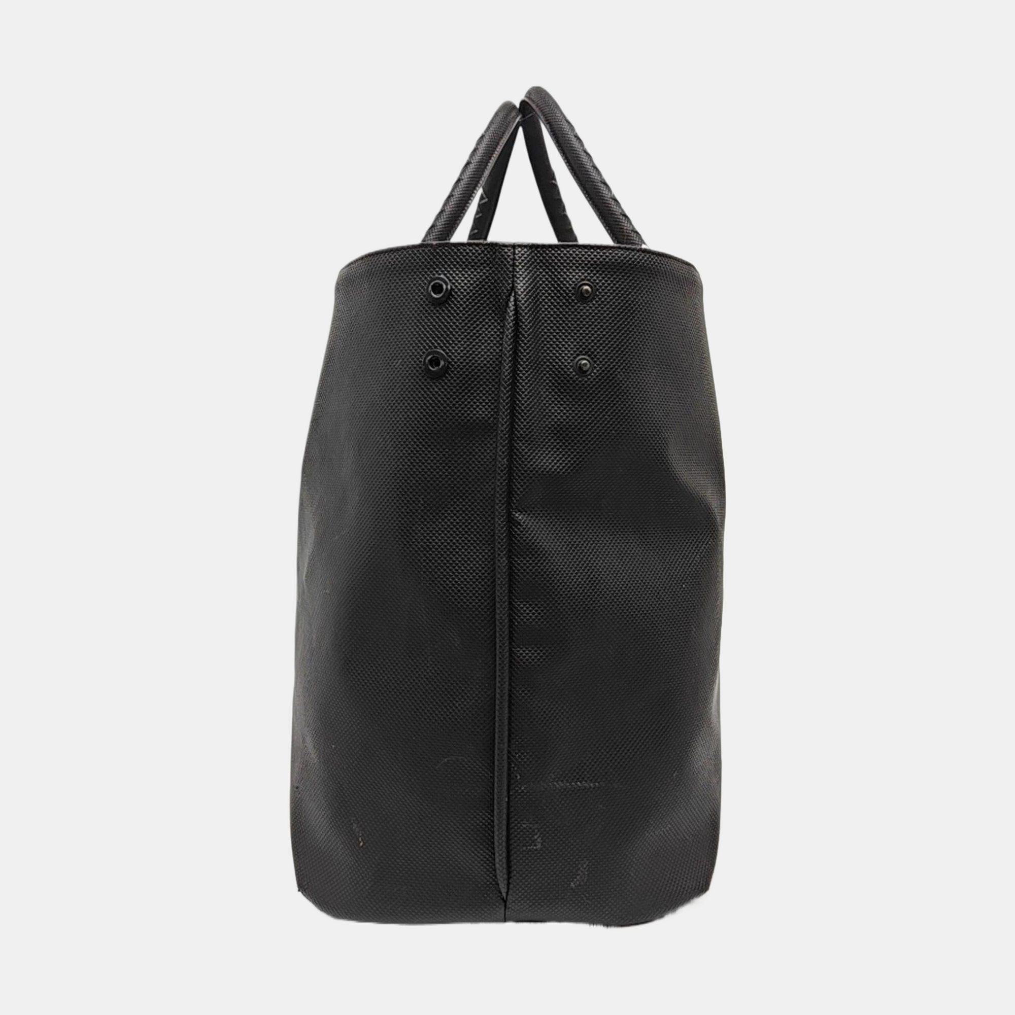 Coated Canvas Tote Bag Brown