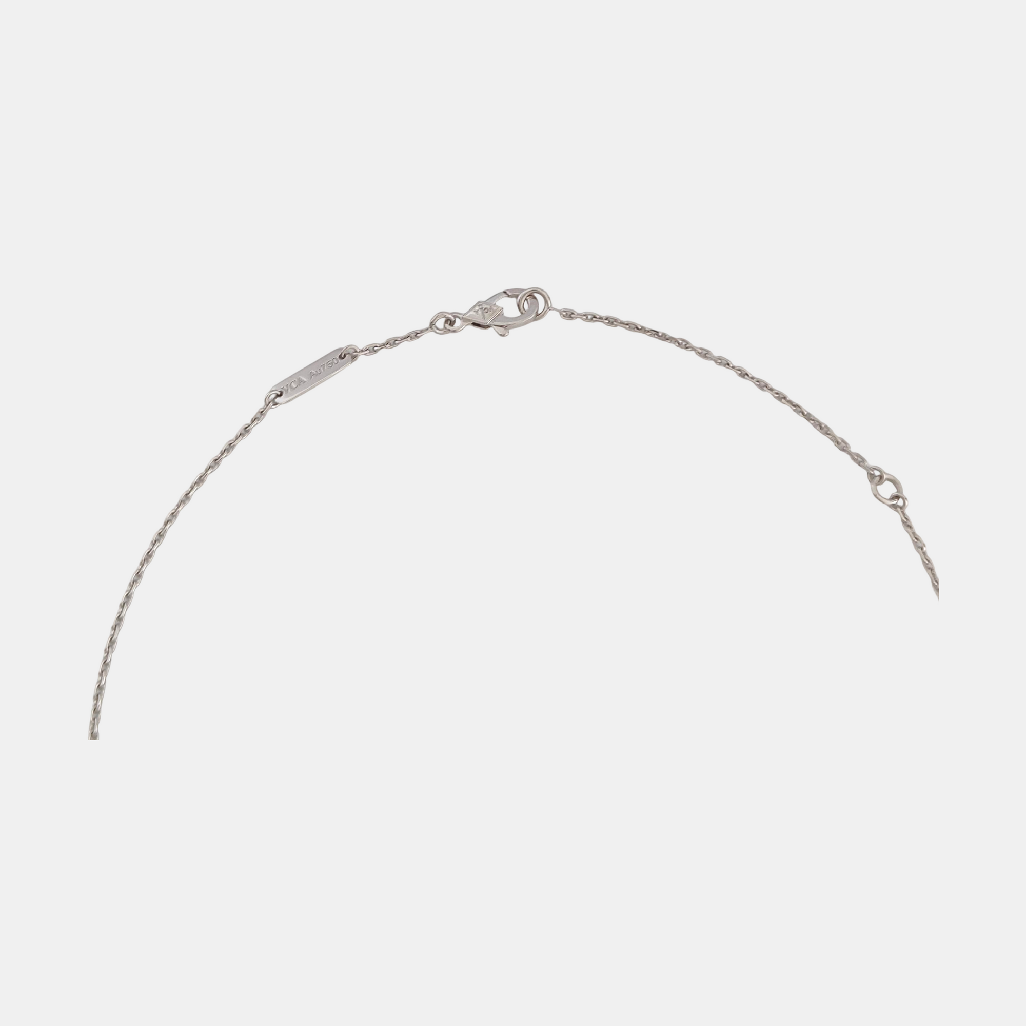 Vintage Alhambra 18k White Gold Silver Necklace