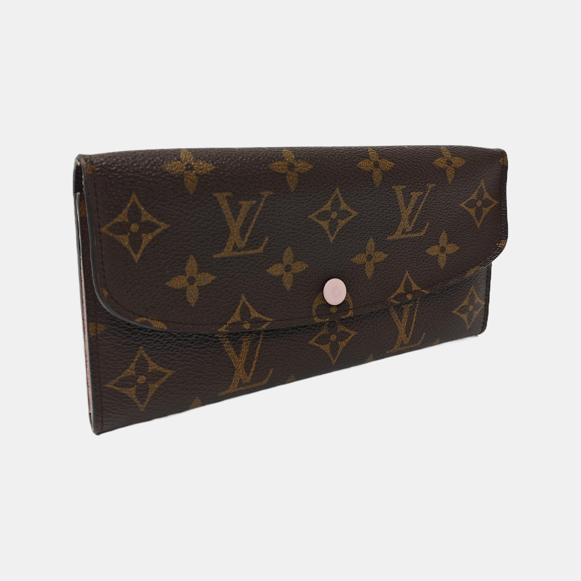EMILIE Monogram Coated Canvas Brown Wallet