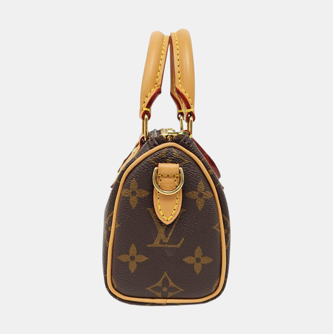 Authenticated pre-owned  SPEEDY Nano Monogram Coated Canvas Brown - Shoulder Bag at Looply