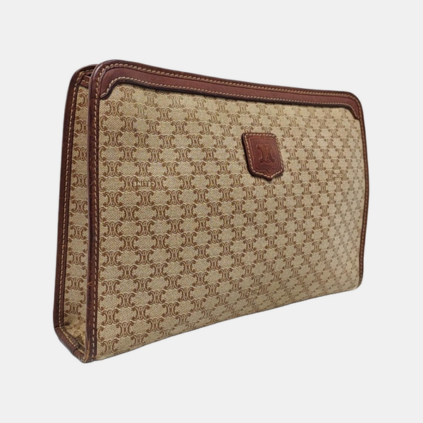 MACADAM CLUTCHES Coated Canvas Beige