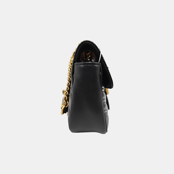 GG Marmont Small Quilted Calfskin Black