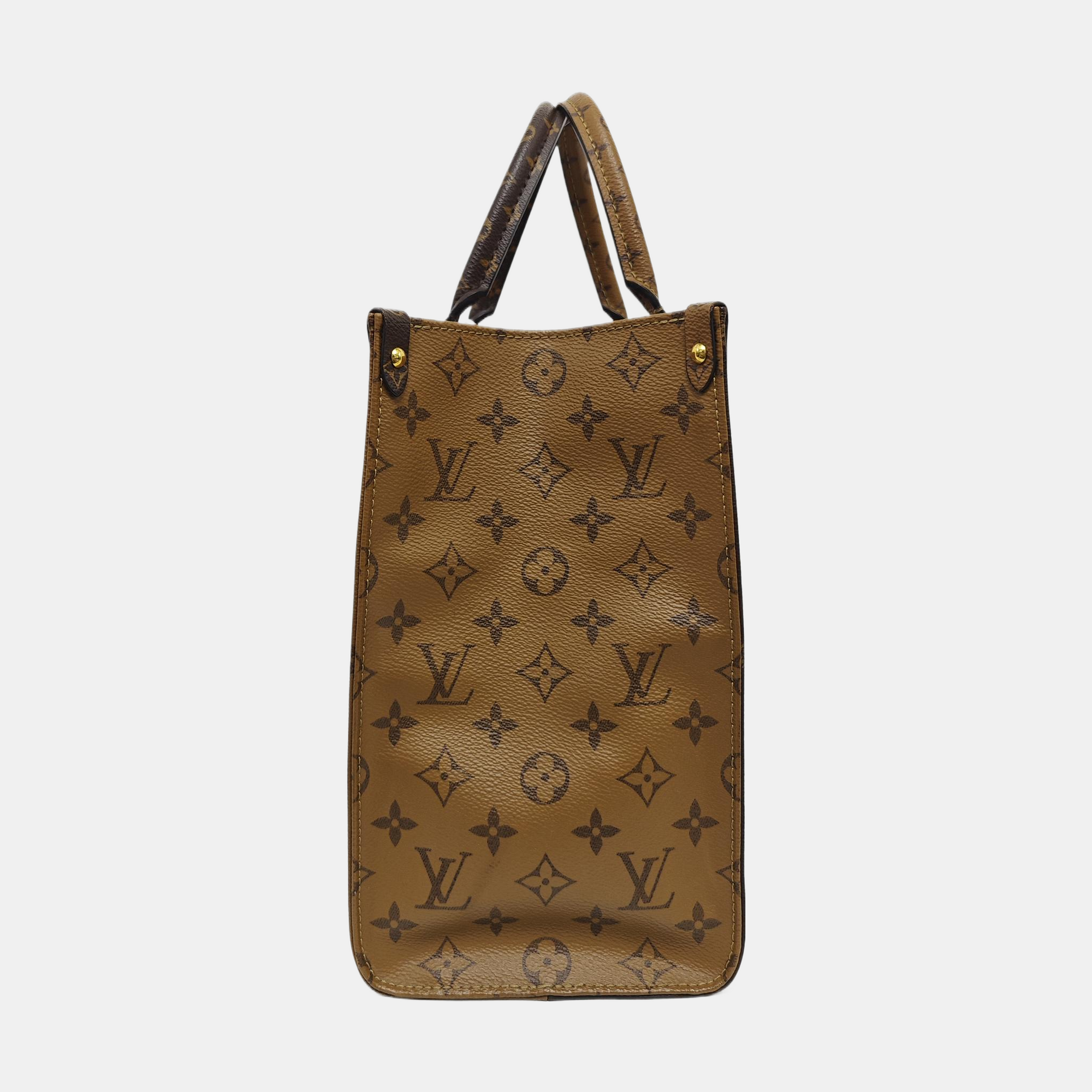 ONTHEGO MM Monogram Coated Canvas Brown