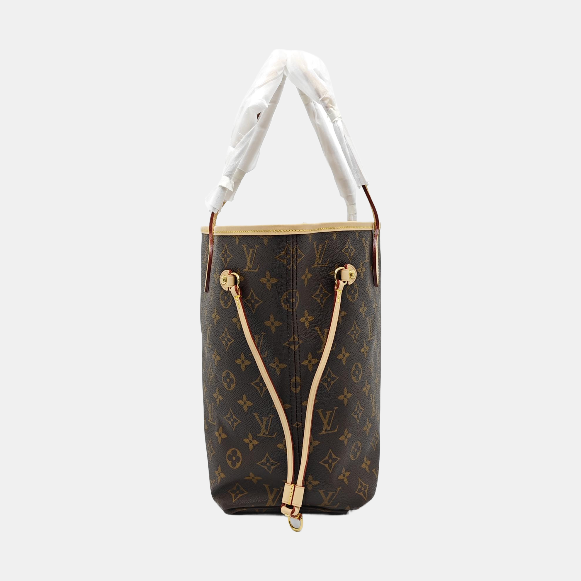 NEVERFULL MM Monogram Coated Canvas Brown