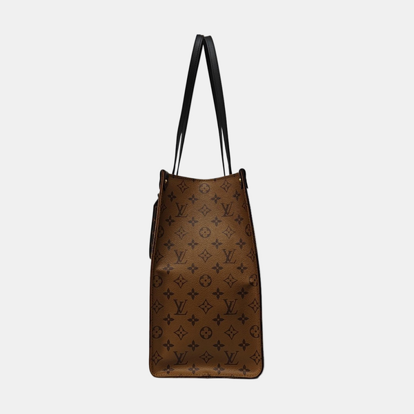 Onthego GM Lona Revestida Monogram Marrón