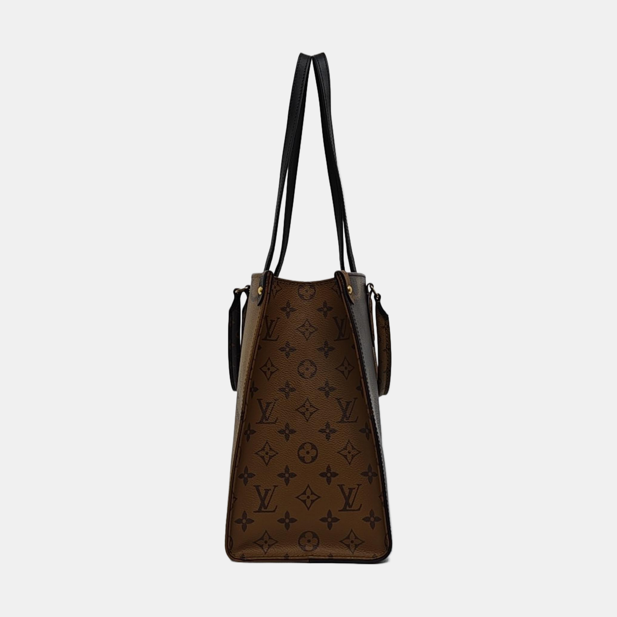 ONTHEGO MM Monogram Coated Canvas Brown