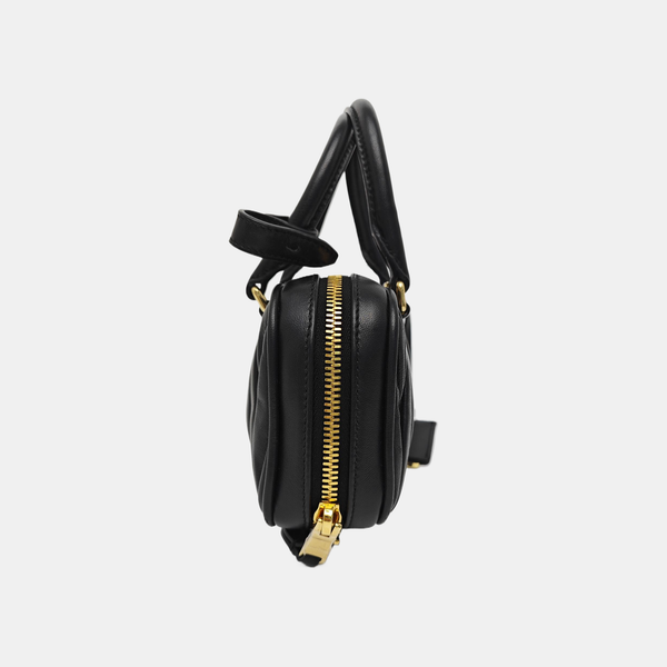 Arcadie Matelassé Small Quilted Lambskin Black