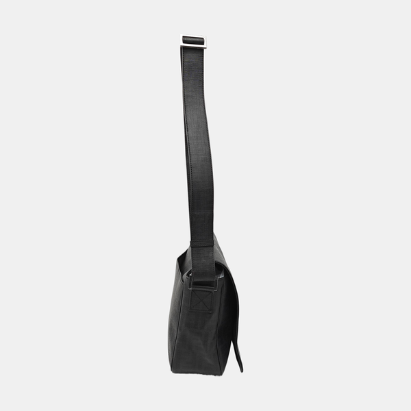 Monogram Coated Canvas Shoulder Bag Black