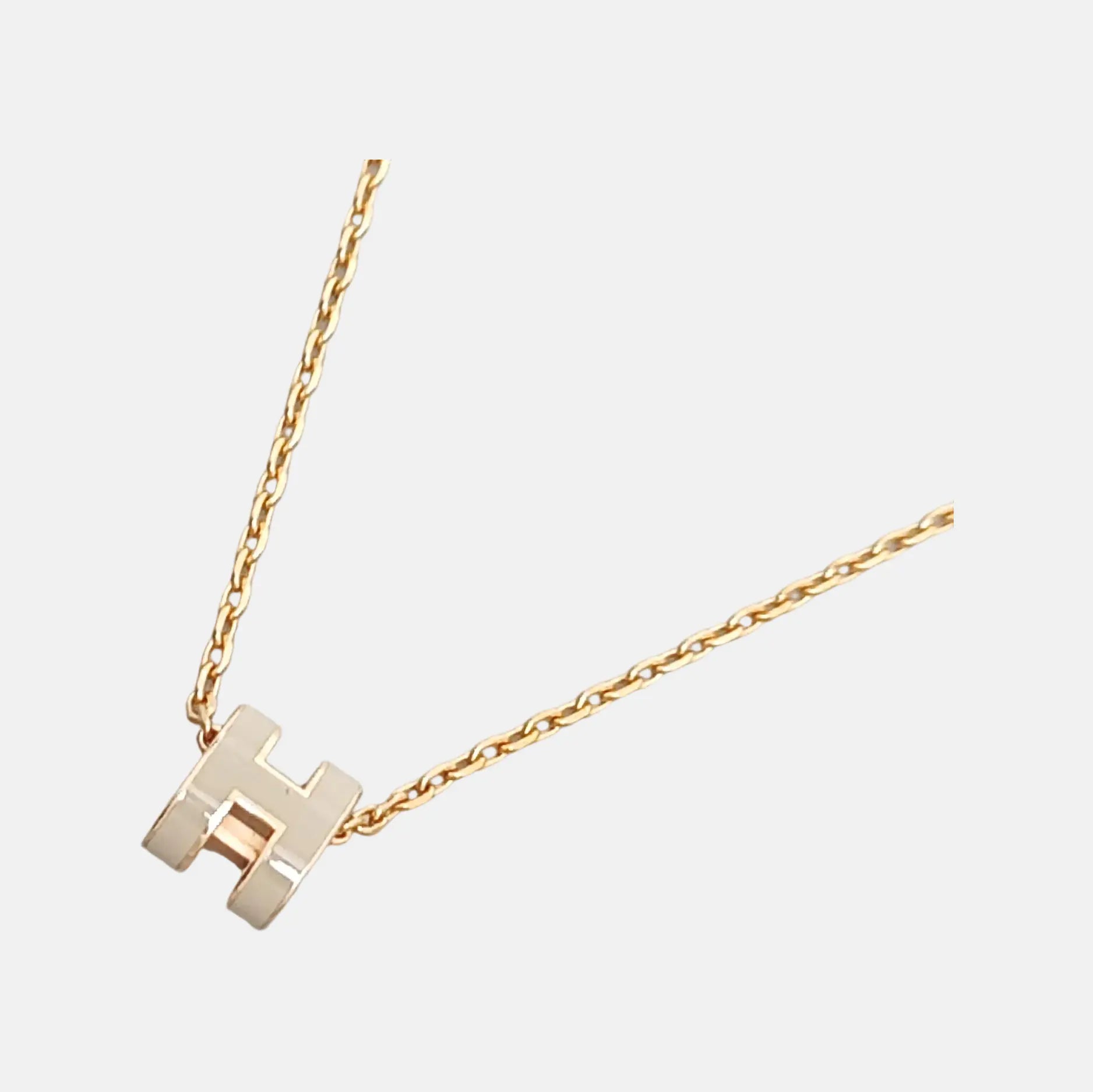 Pop H Metal Gold Necklace