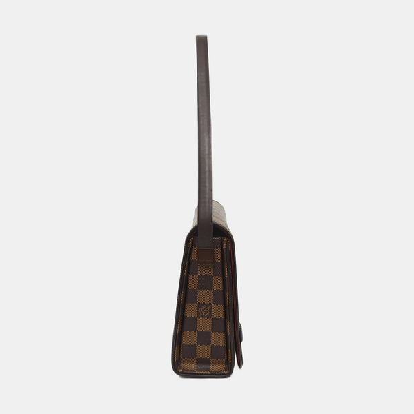 TRIBECA Damier Ebene Coated Canvas Brown