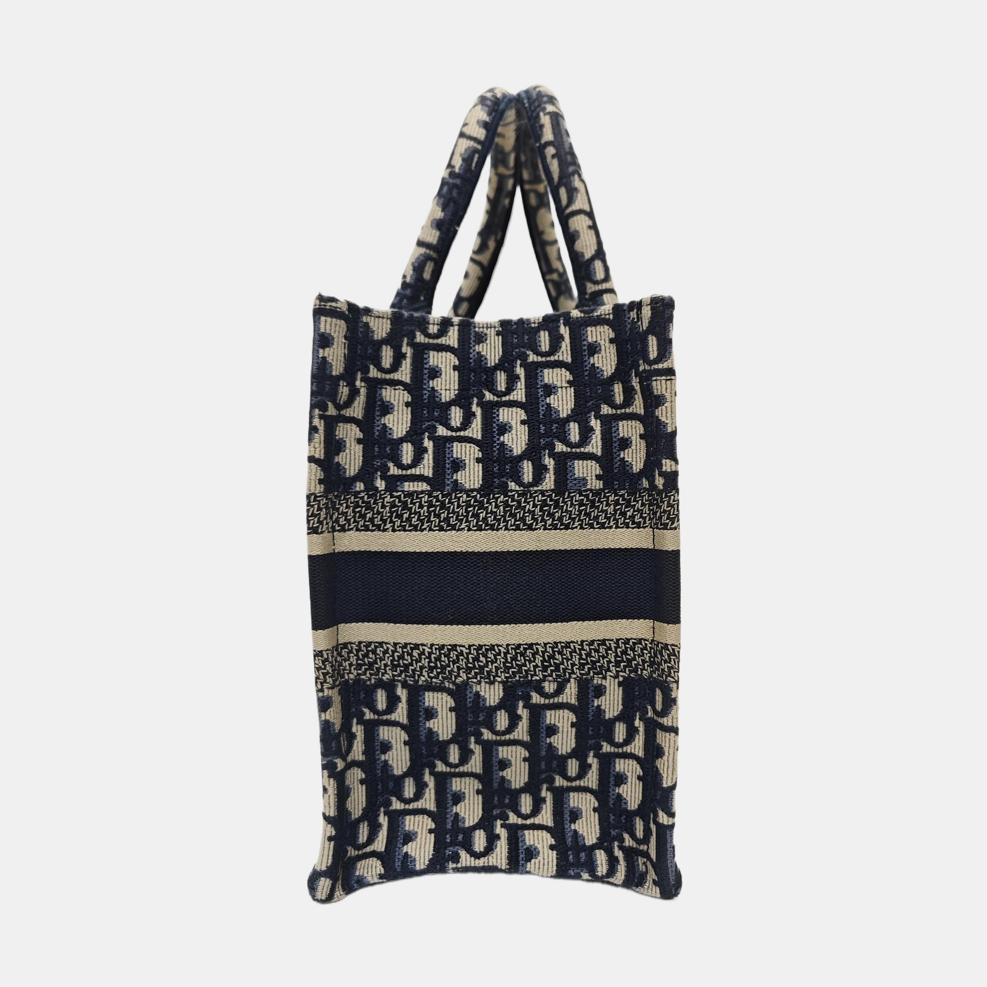Book Tote Small Oblique Canvas Blue