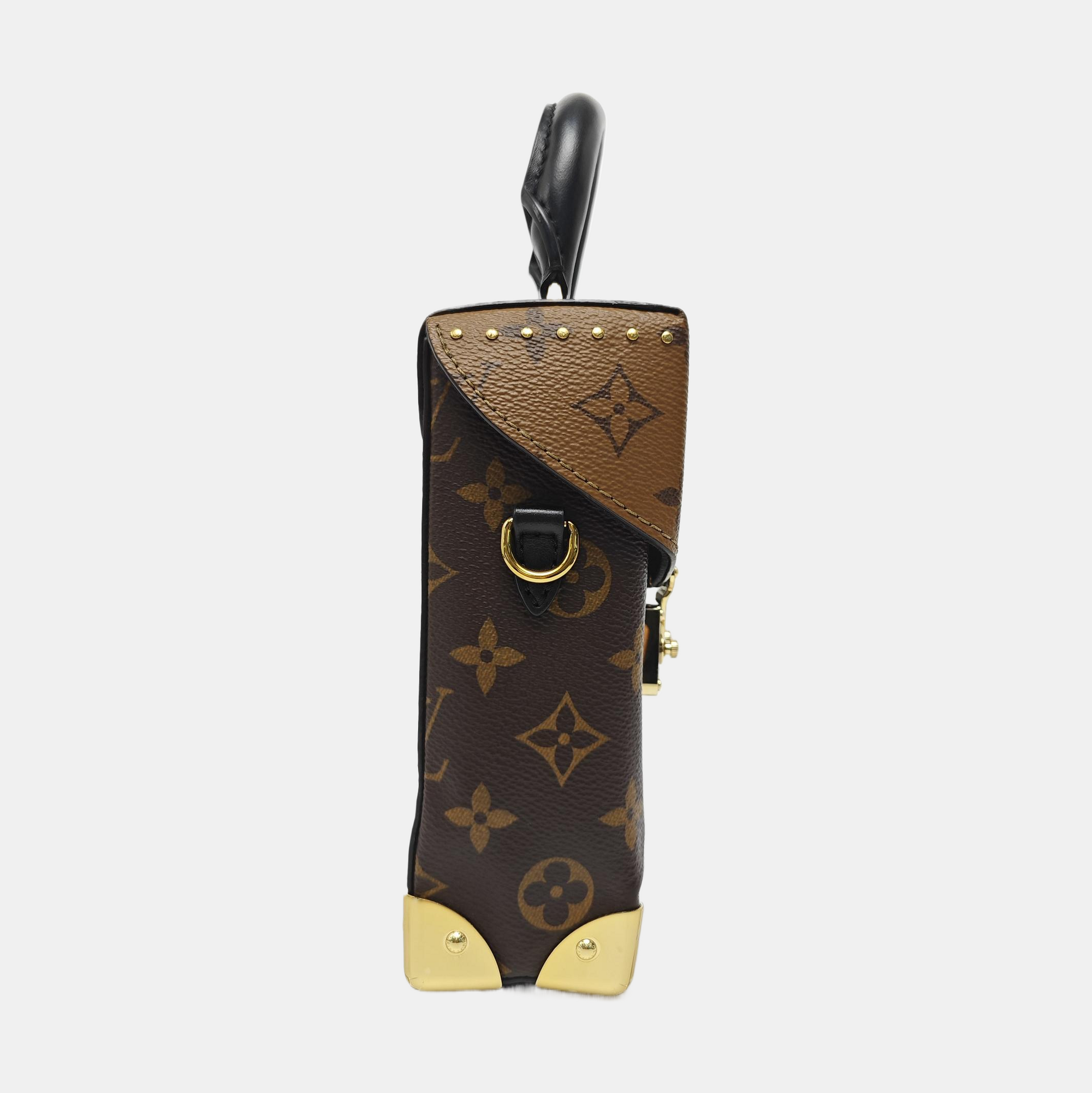 CAMERA BOX Monogram Coated Canvas Brown