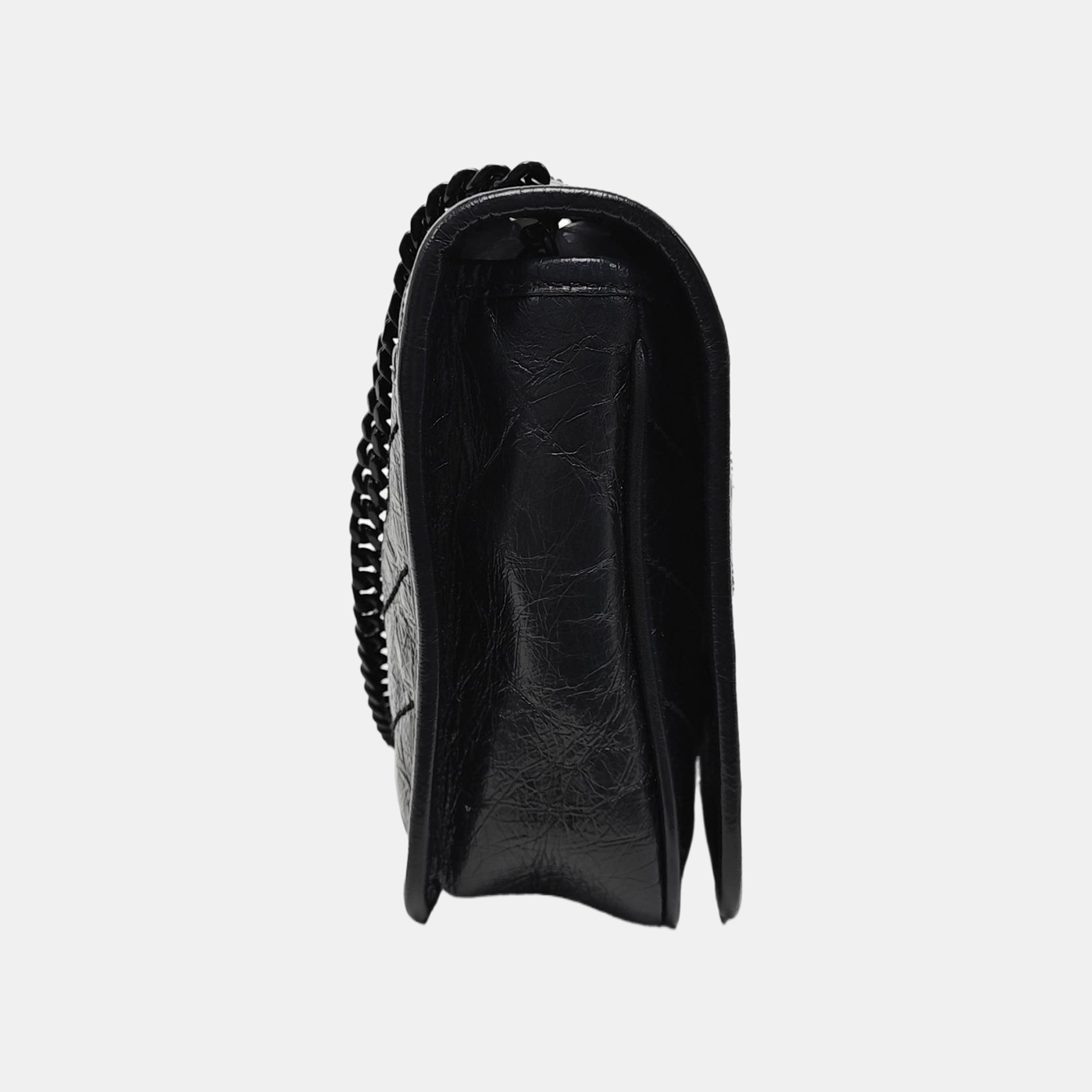 NIKI Mini Chevron, Quilted Calfskin Black