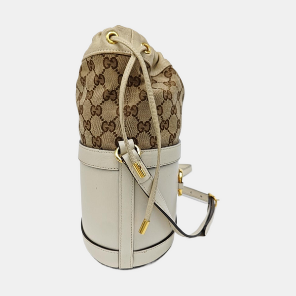 Horsebit 1955 Small Monogram Calfskin White
