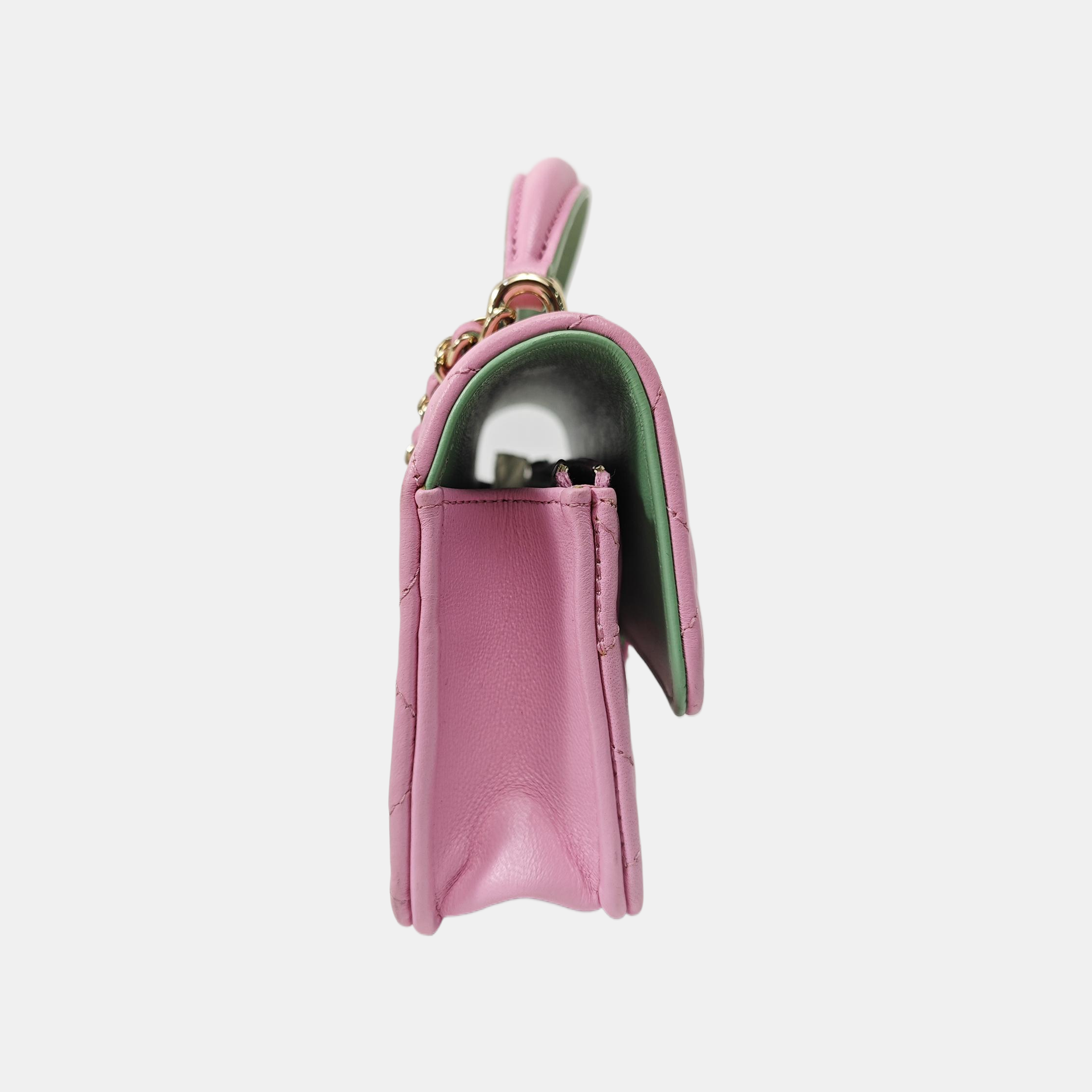 Quilted Lambskin Shoulder Bag Pink