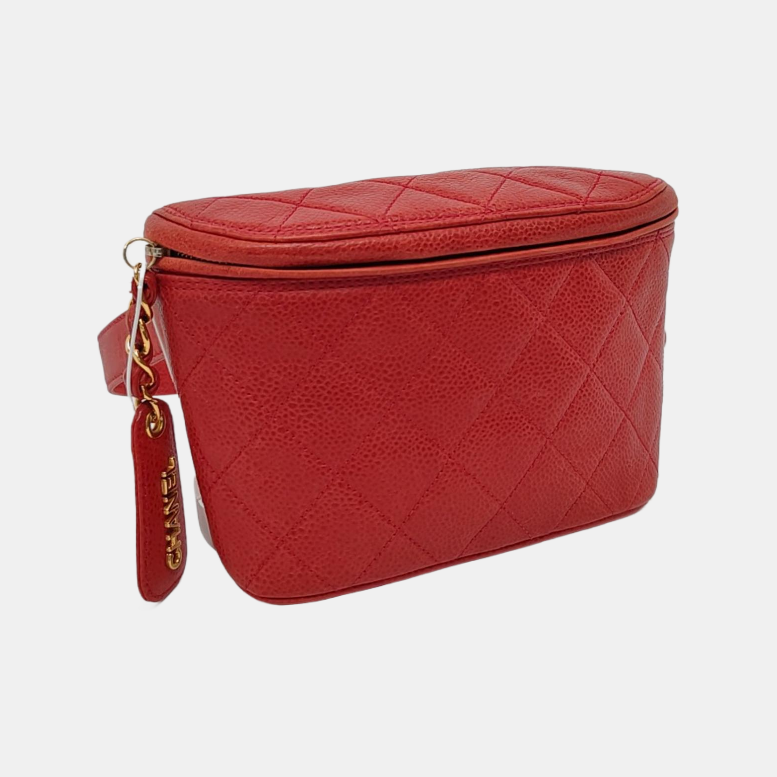 Quilted Grained Calfskin Red