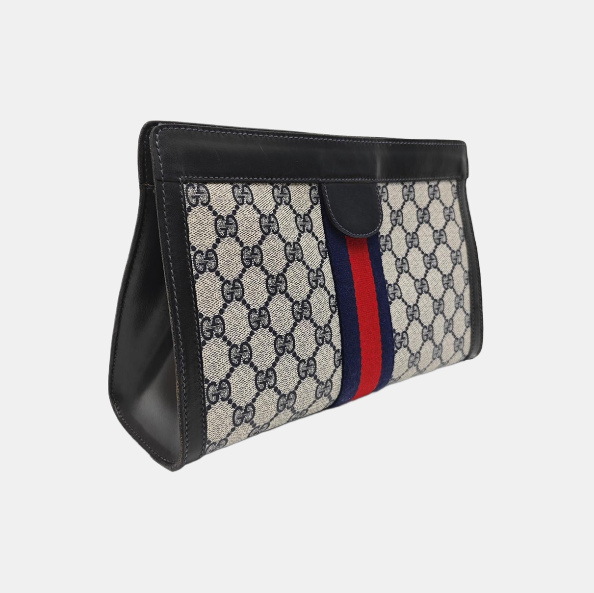 Monogram Coated Canvas Shoulder Bag Gray