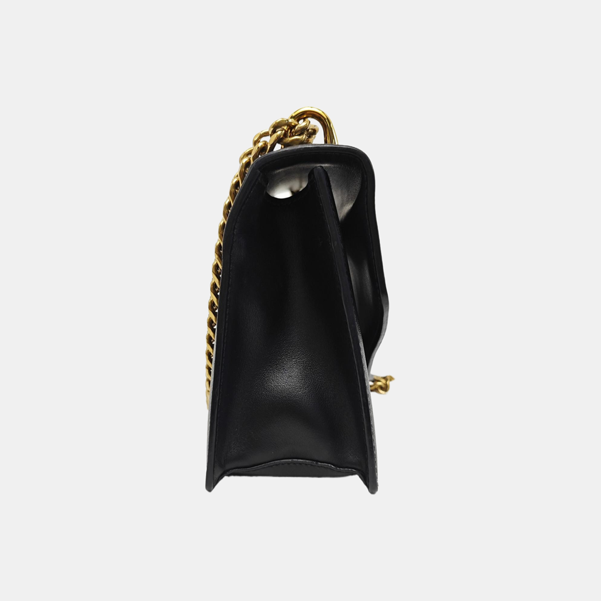 Saffiano Calfskin Shoulder Bag Black