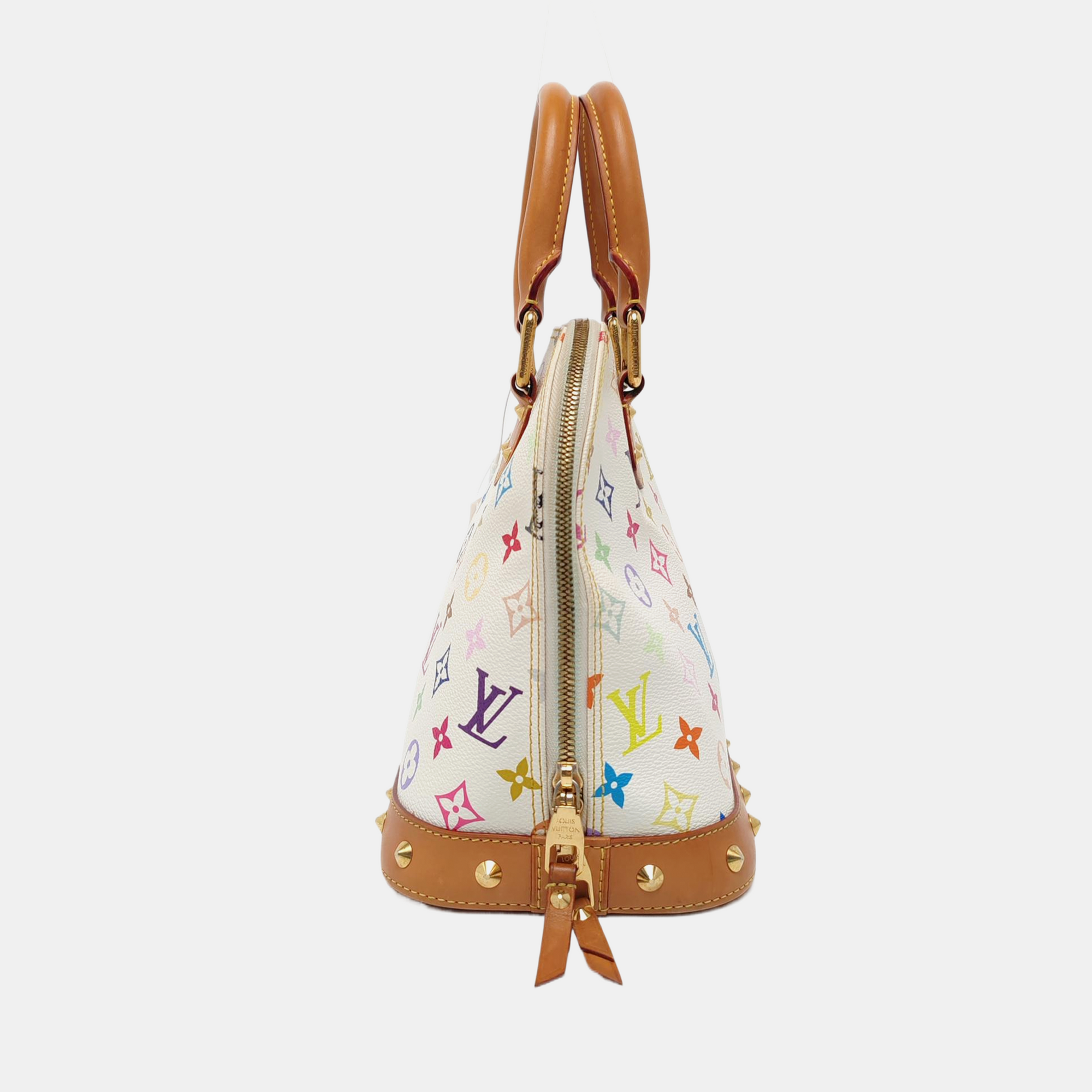LV × TM Alma Pequeño Monogram Lona Revestida Blanca