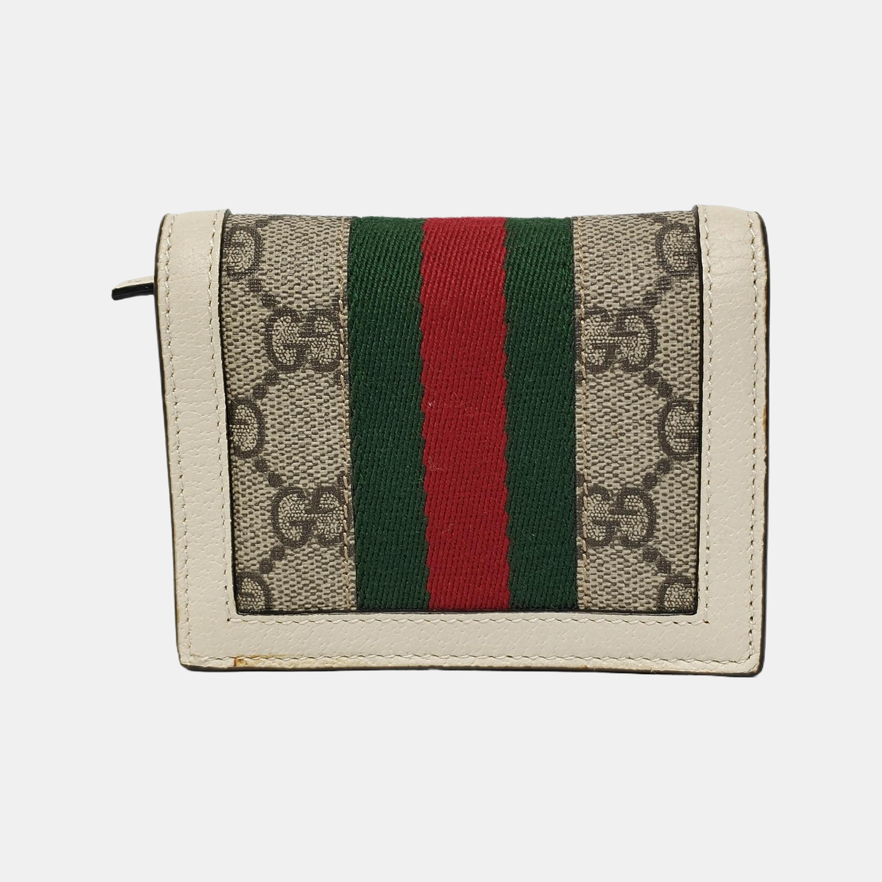 Queen Margaret Monogram Coated Canvas Beige Wallet