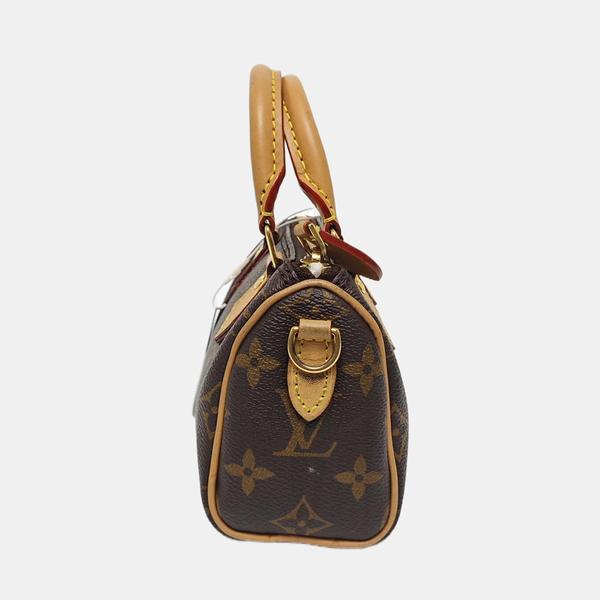 SPEEDY Nano Monogram Coated Canvas Brown