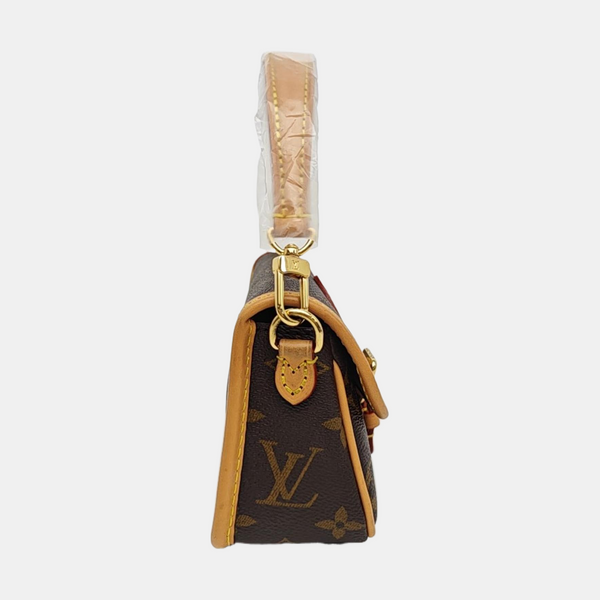 DIANE Nano Monogram Coated Canvas Brown