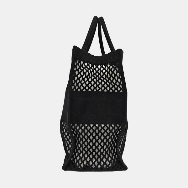 Authenticated pre-owned  Book Tote Large Mesh Black - Tote Bag at Looply